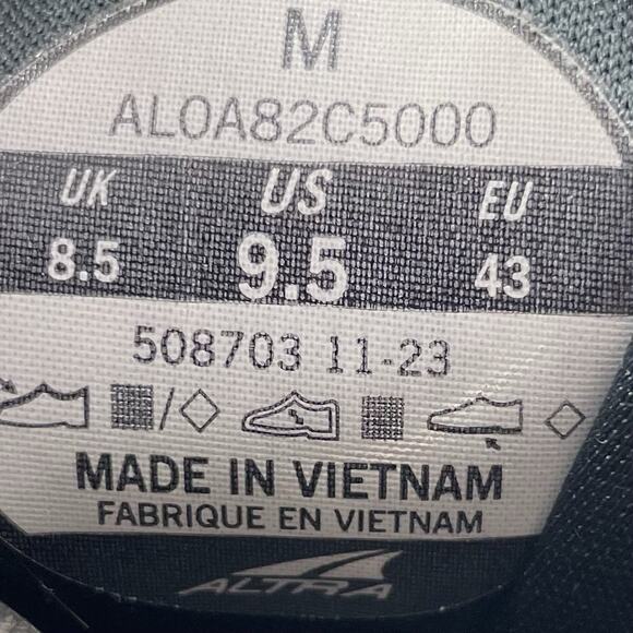 Altra Paradigm 7 Running Shoes Mens Size 9.5 Black Knit Athletic Running Comfort - Picture 7 of 10